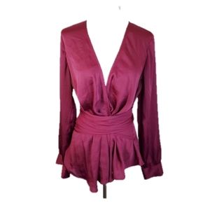 Moulinette Soeurs Magenta Wrap Blouse